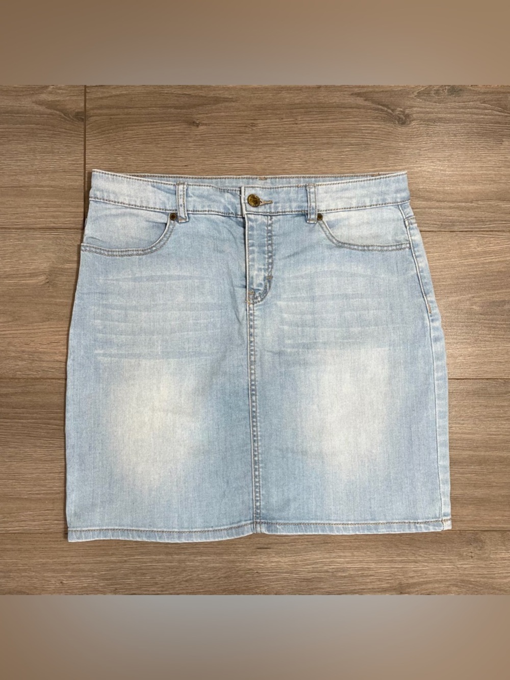 KappAhl Light Blue Denim Mini Skirt